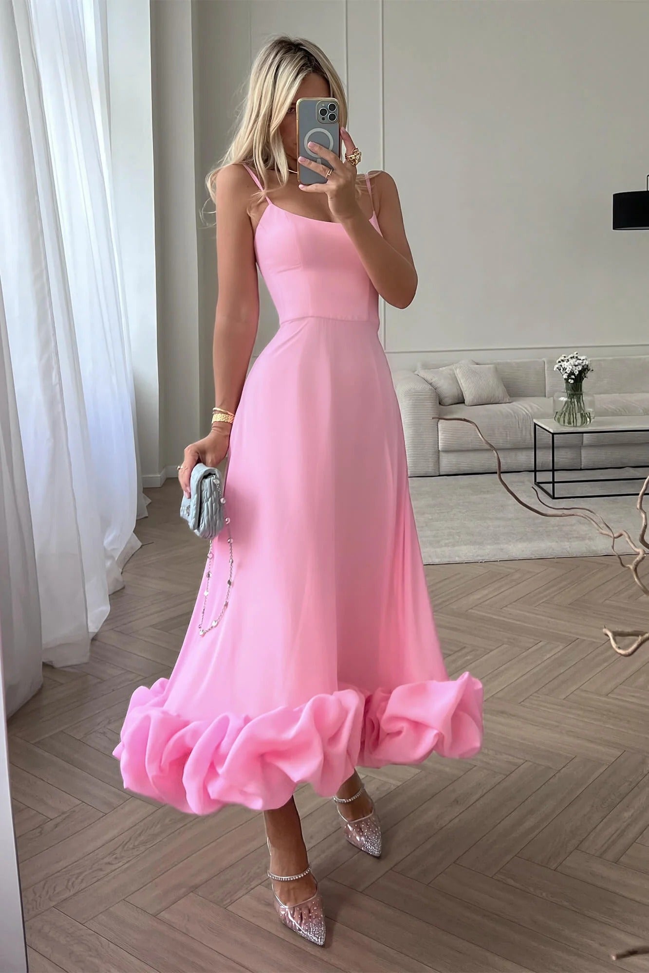 Heather | Women’s Sleeveless Twirl Midi Dress