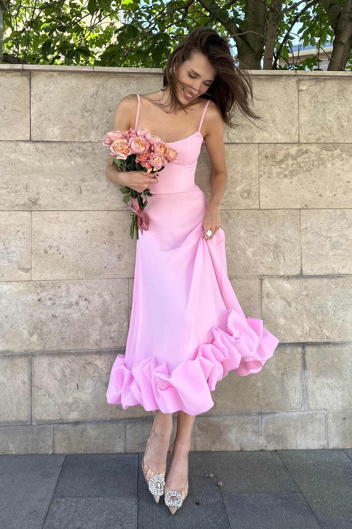 Heather | Women’s Sleeveless Twirl Midi Dress