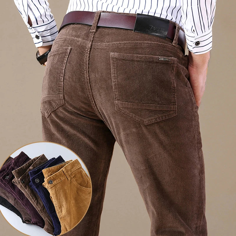 James | Men's Straight Leg Corduroy Trousers