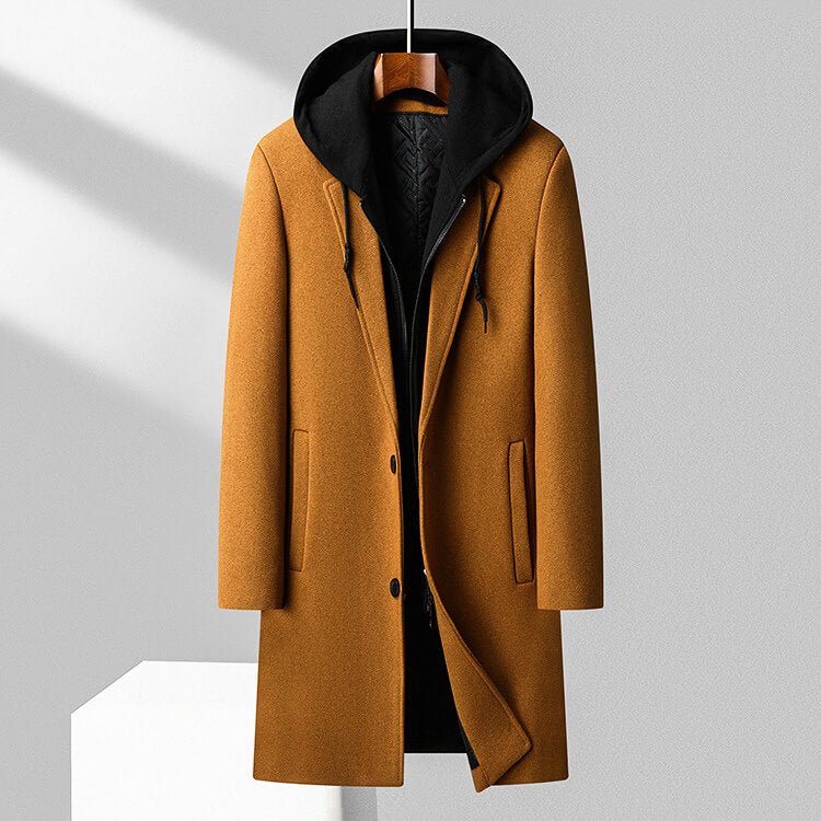 Jefferson | Men's Wool Detachable Hood Winter Overcoat
