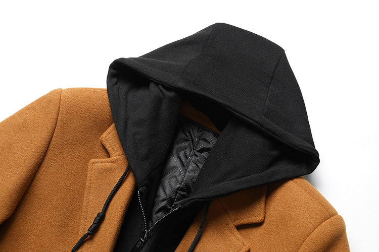 Jefferson | Men's Wool Detachable Hood Winter Overcoat