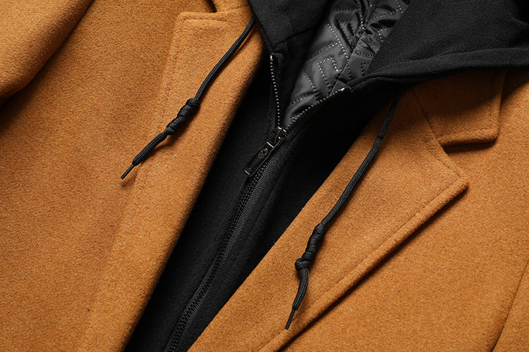 Jefferson | Men's Wool Detachable Hood Winter Overcoat