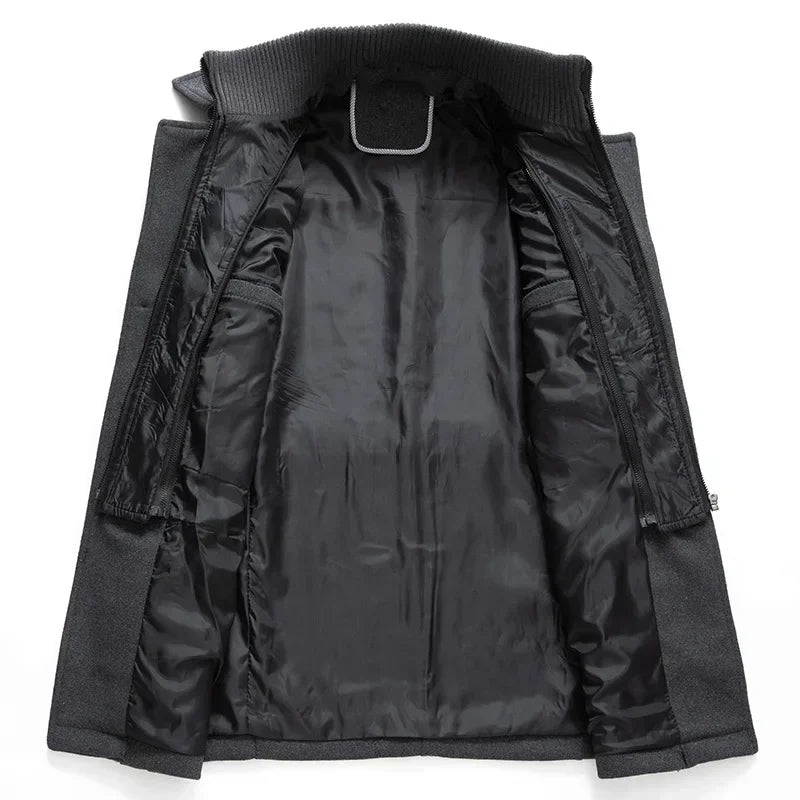 Laurence | Men's Double-Collar Longline Winter Coat