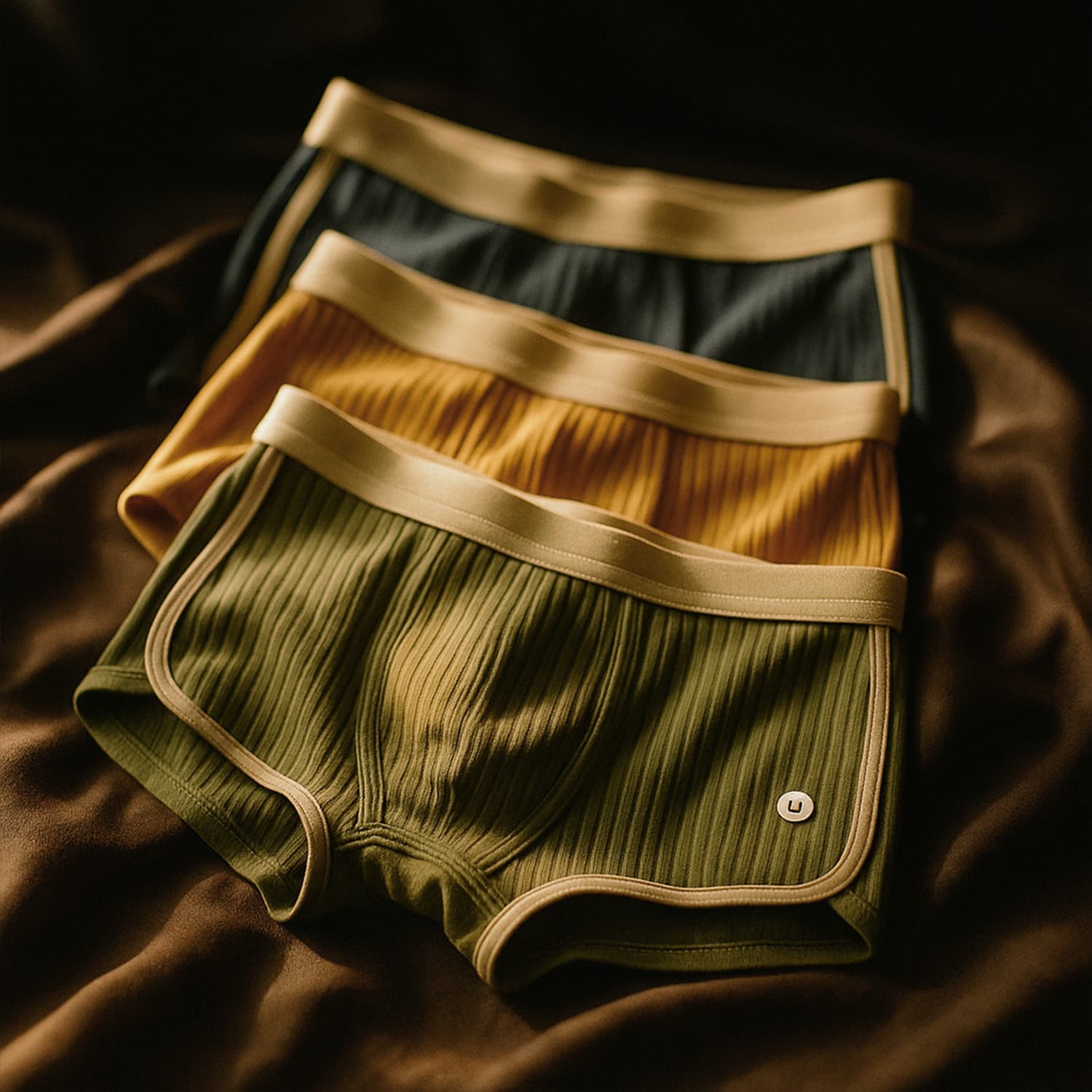 Leonard | Men's Organic Rib-Knit Cotton Boxer Briefs Set
