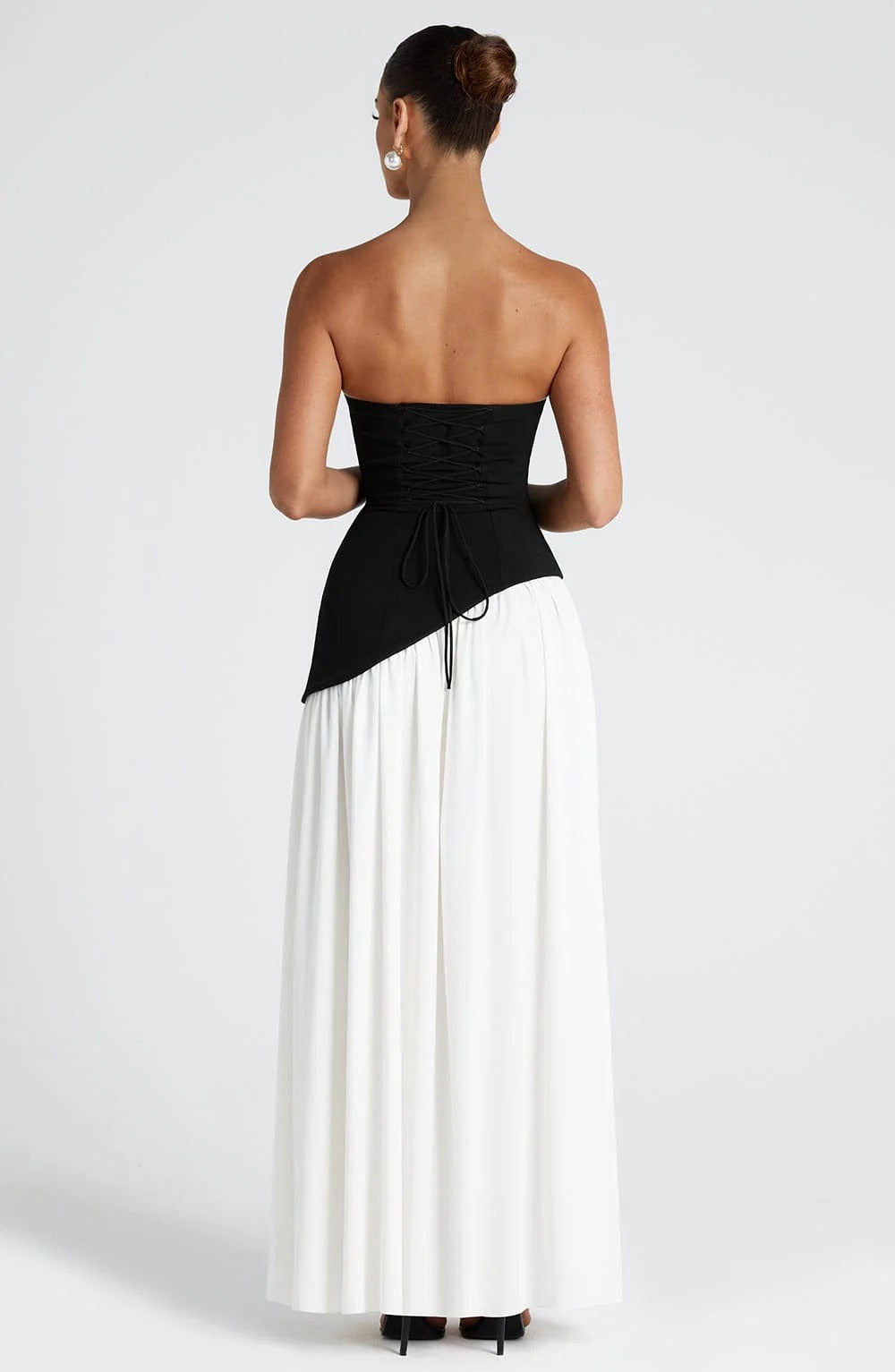 Lucinda | Women’s Strapless Maxi Dress with Scarf
