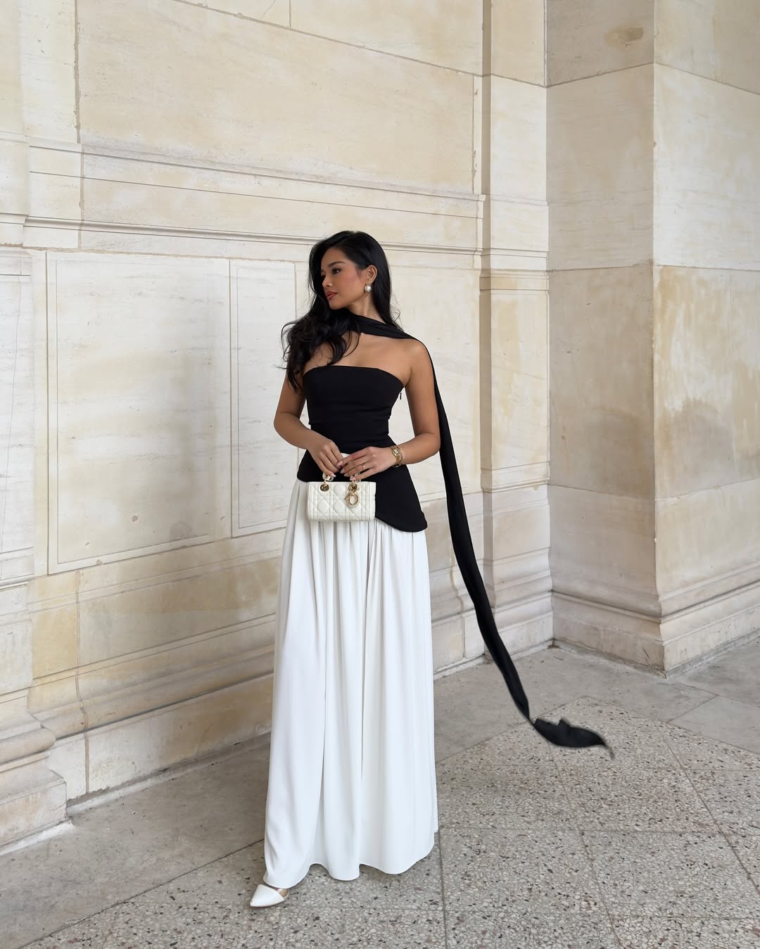 Lucinda | Women’s Strapless Maxi Dress with Scarf