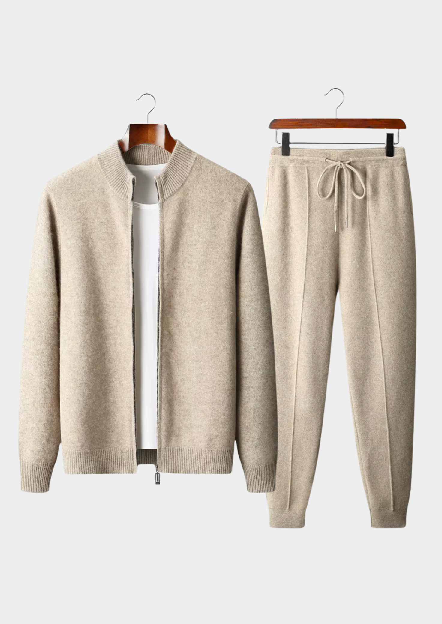 Men's Extra-Fine Zip Cardigan & Jogger Set