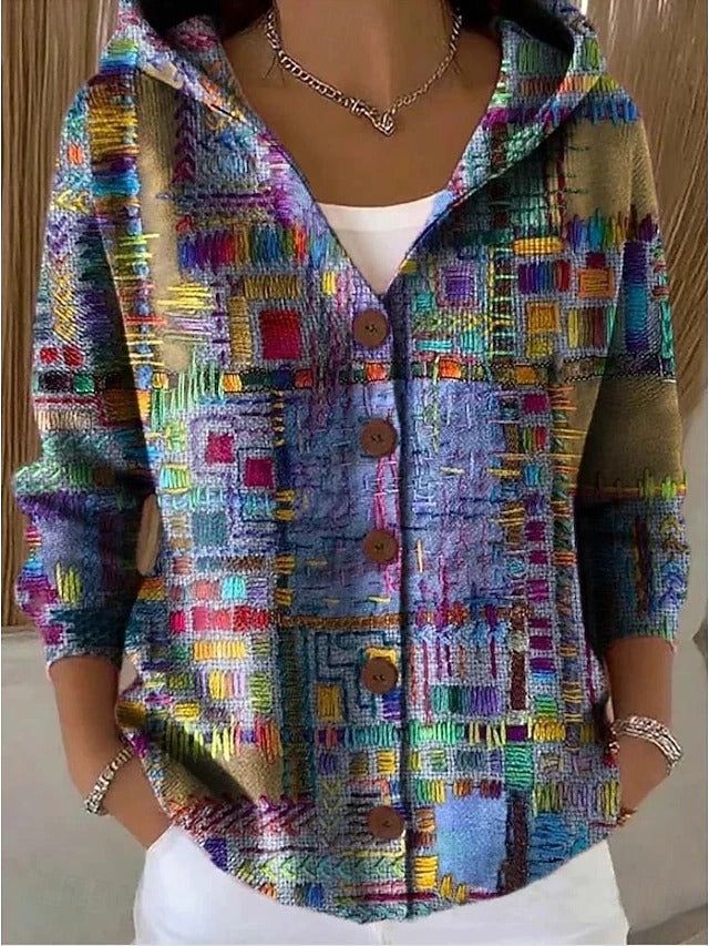 Miriam | Women's Button-Front Hooded Cardigan