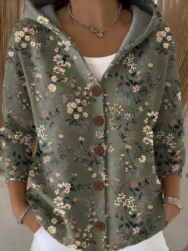 Miriam | Women's Button-Front Hooded Cardigan