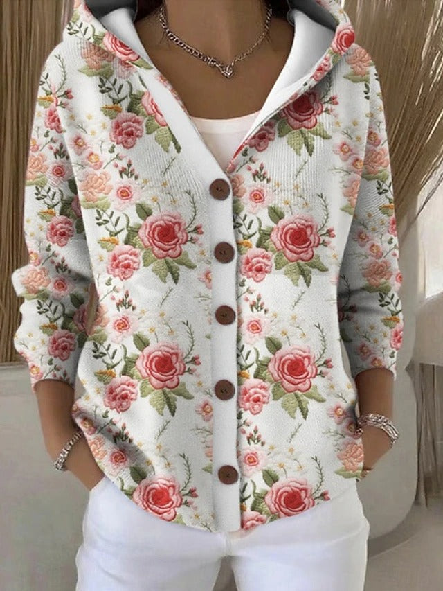 Miriam | Women's Button-Front Hooded Cardigan