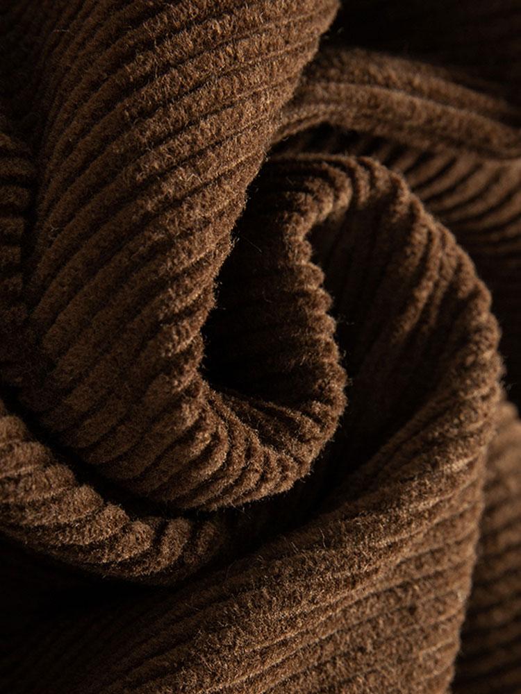 Nathaniel | Men's Teddy-Lined Ribbed Winter Jacket