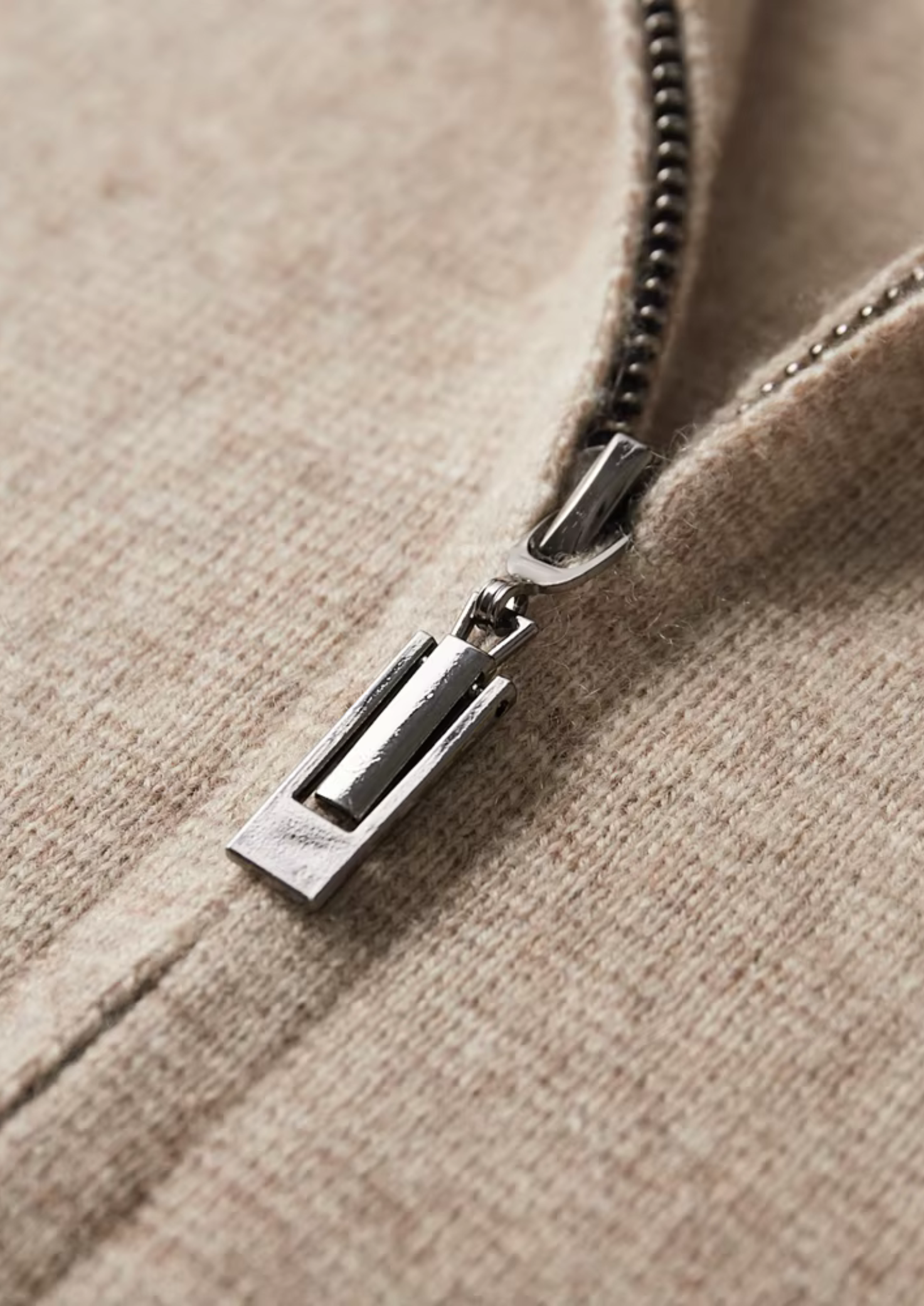 Neville | Men's Pure Extra-Fine Zip Polo Cardigan