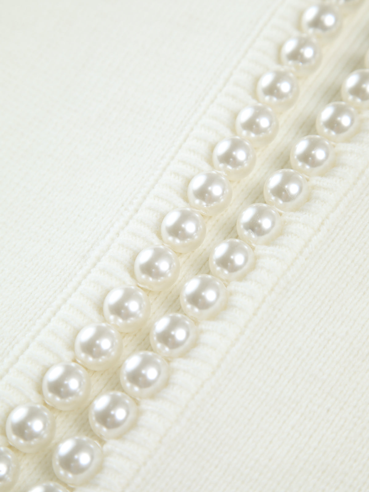 Nora | Women's Pearl Trim Ripped Hem Cardigan