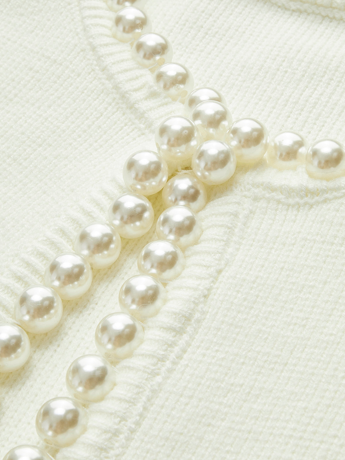 Nora | Women's Pearl Trim Ripped Hem Cardigan