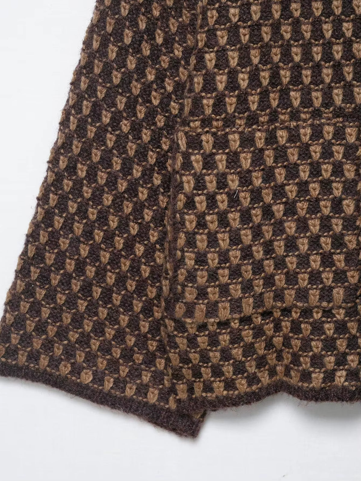 Philippa | Women's Checked Oversized Knit Cardigan Coat