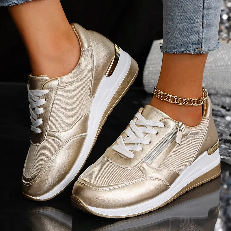 Rosalind | Women's Metallic Platform Sneakers