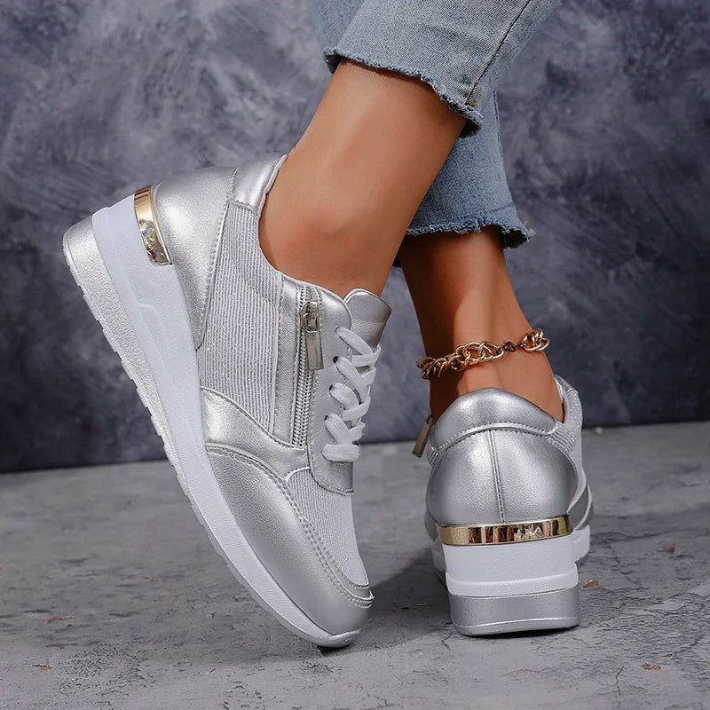 Rosalind | Women's Metallic Platform Sneakers