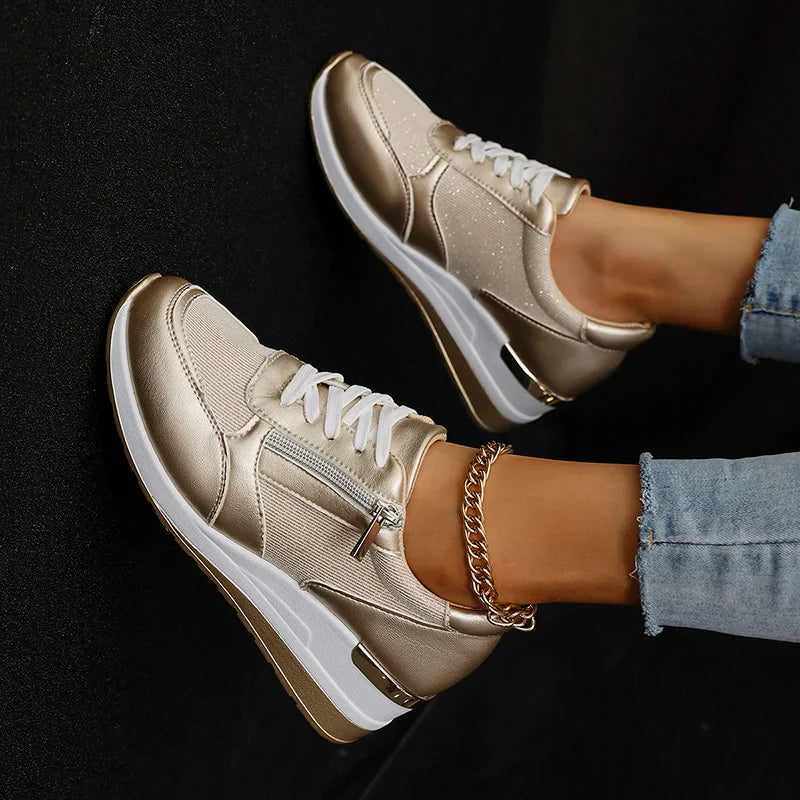 Rosalind | Women's Metallic Platform Sneakers