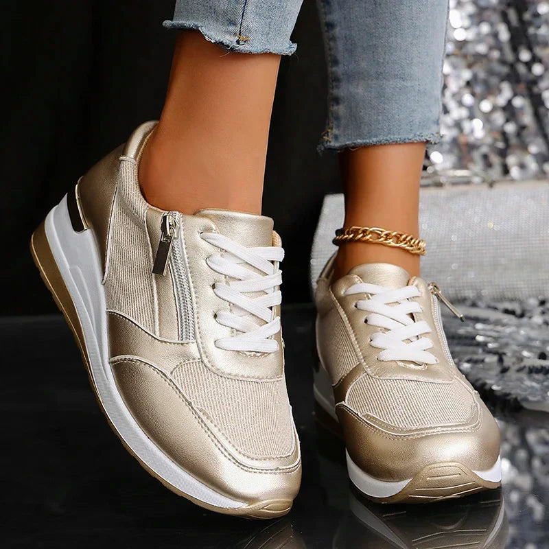 Rosalind | Women's Metallic Platform Sneakers