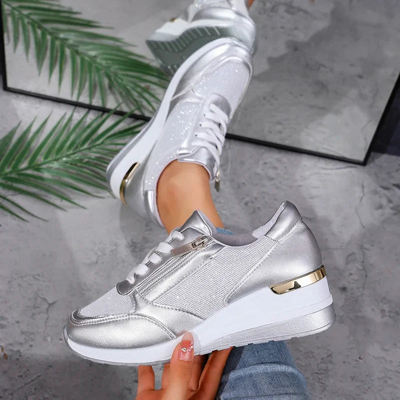 Rosalind | Women's Metallic Platform Sneakers