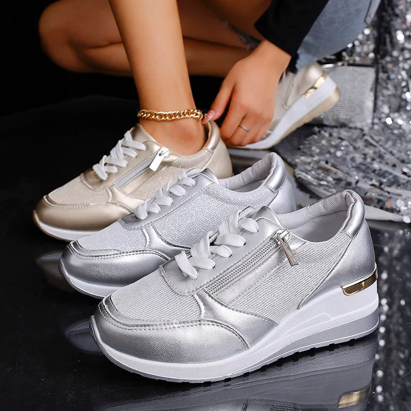 Rosalind | Women's Metallic Platform Sneakers