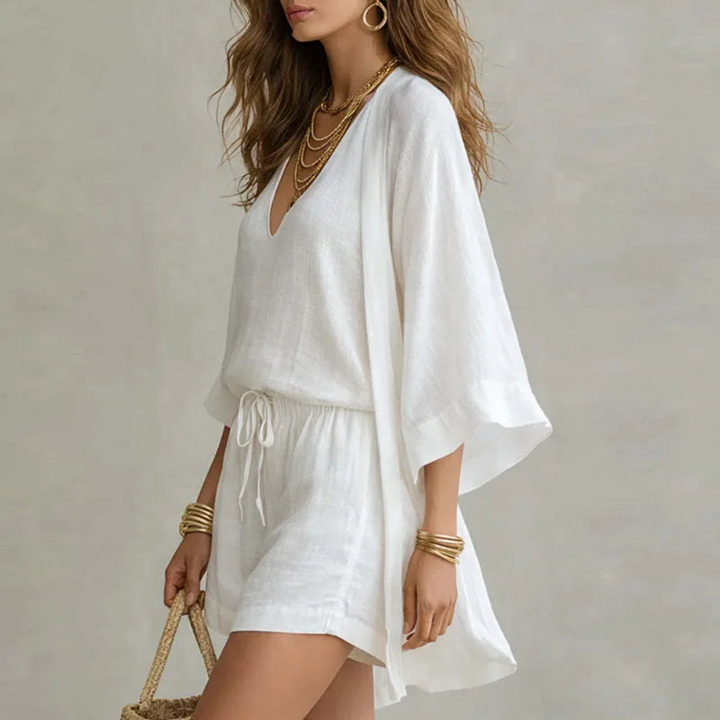 Millicent | Women's V-Neck Three-Piece Summer Set
