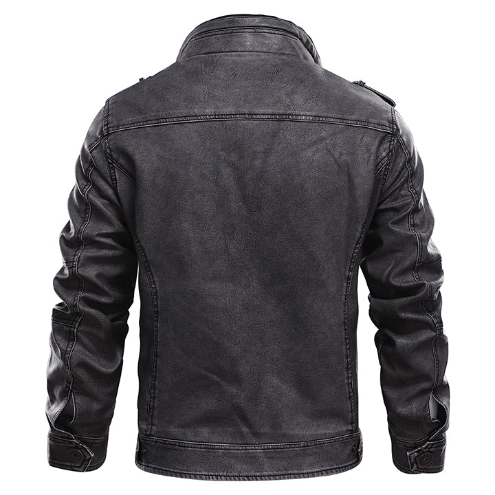 Vaughn | Men's Zip-Up Biker Jacket