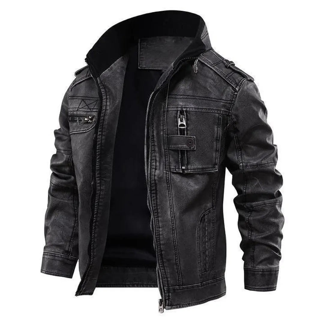 Vaughn | Men's Zip-Up Biker Jacket
