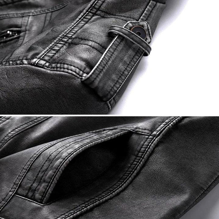 Vaughn | Men's Zip-Up Biker Jacket