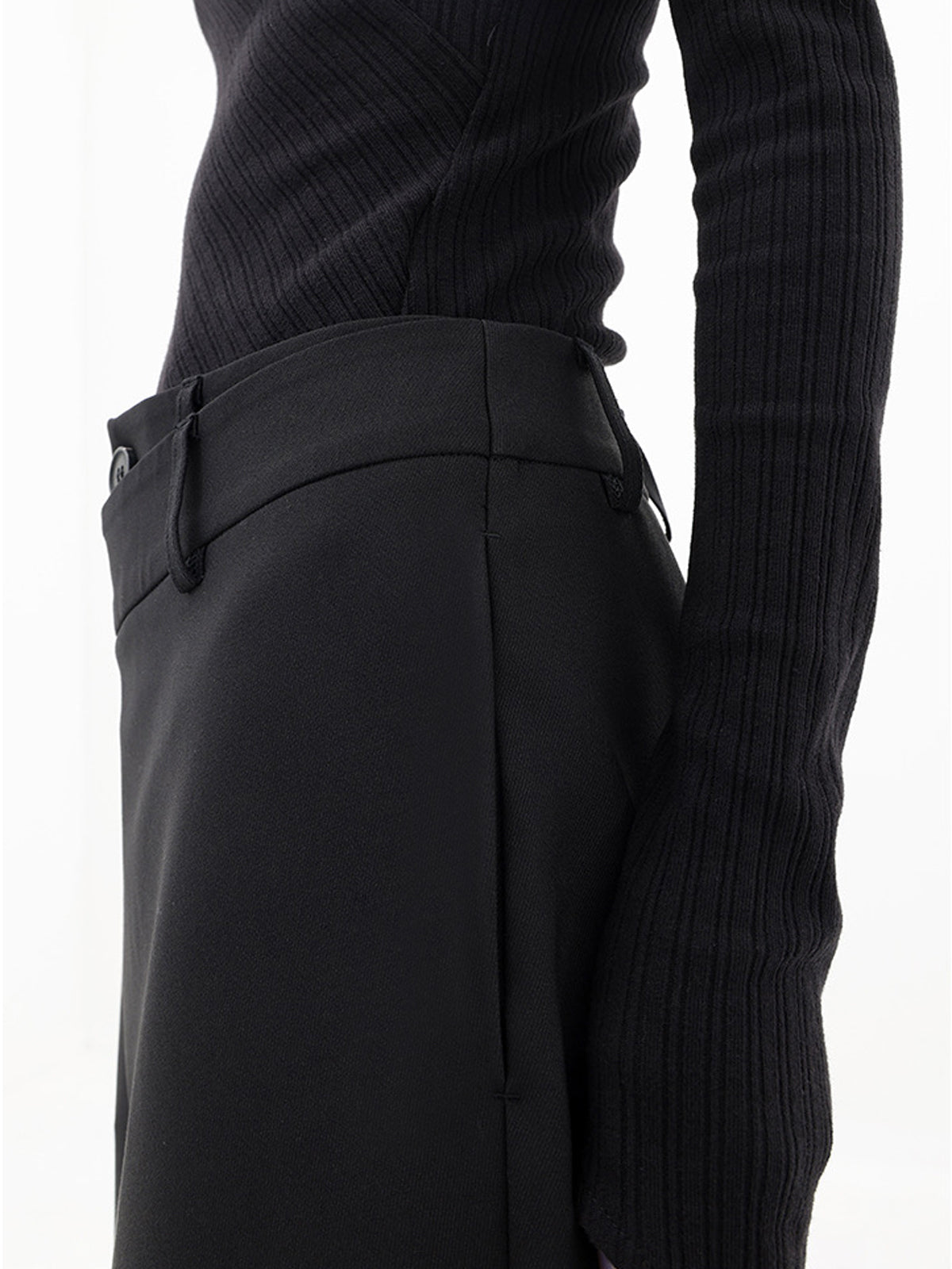 Vera | Women's Asymmetric Button Wide-Leg Trousers
