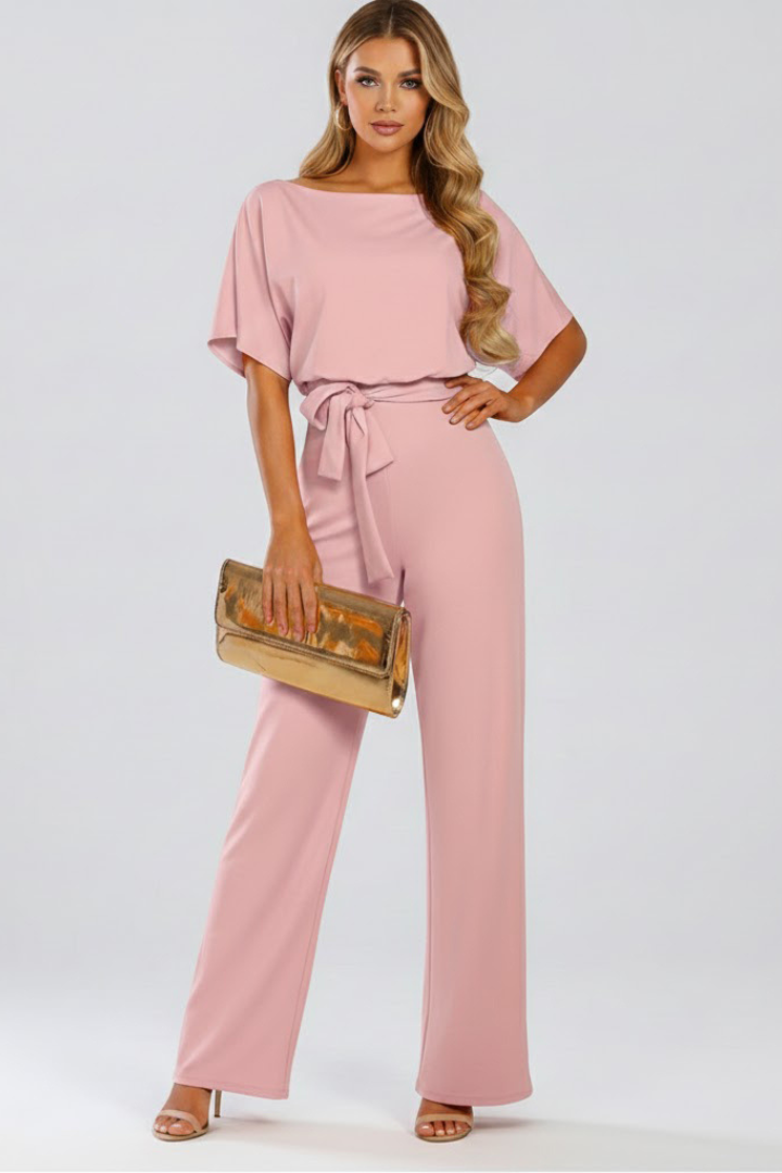 Olivia | Women's Belted Wide-Leg Jumpsuit