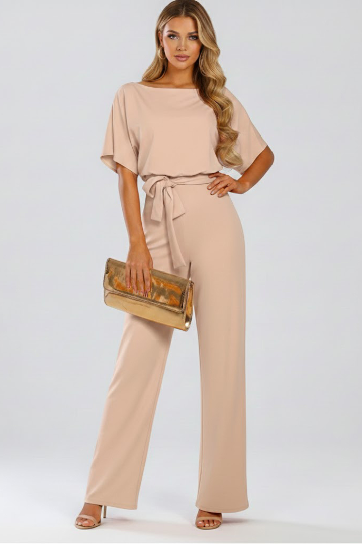 Olivia | Women's Belted Wide-Leg Jumpsuit