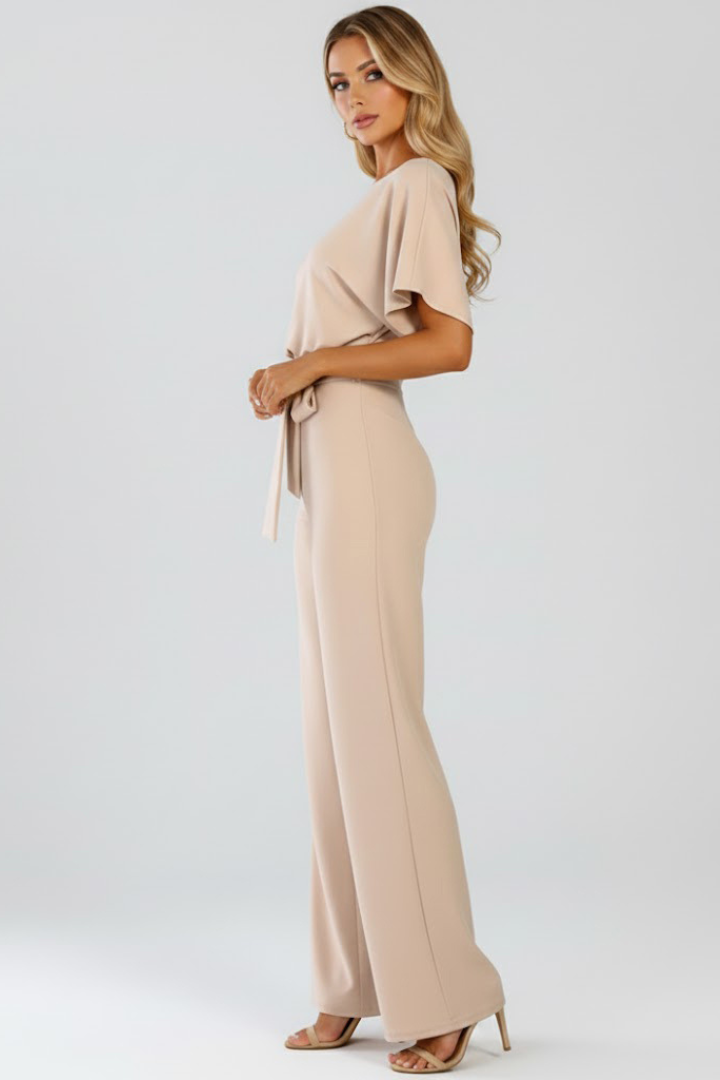 Olivia | Women's Belted Wide-Leg Jumpsuit