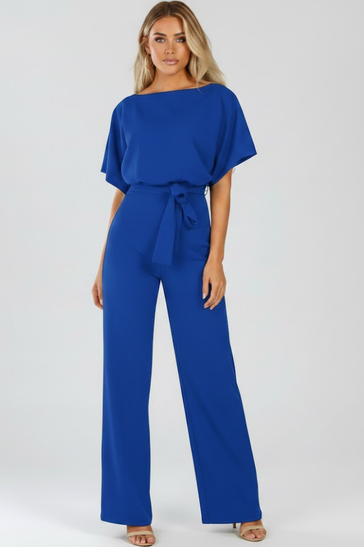 Olivia | Women's Belted Wide-Leg Jumpsuit