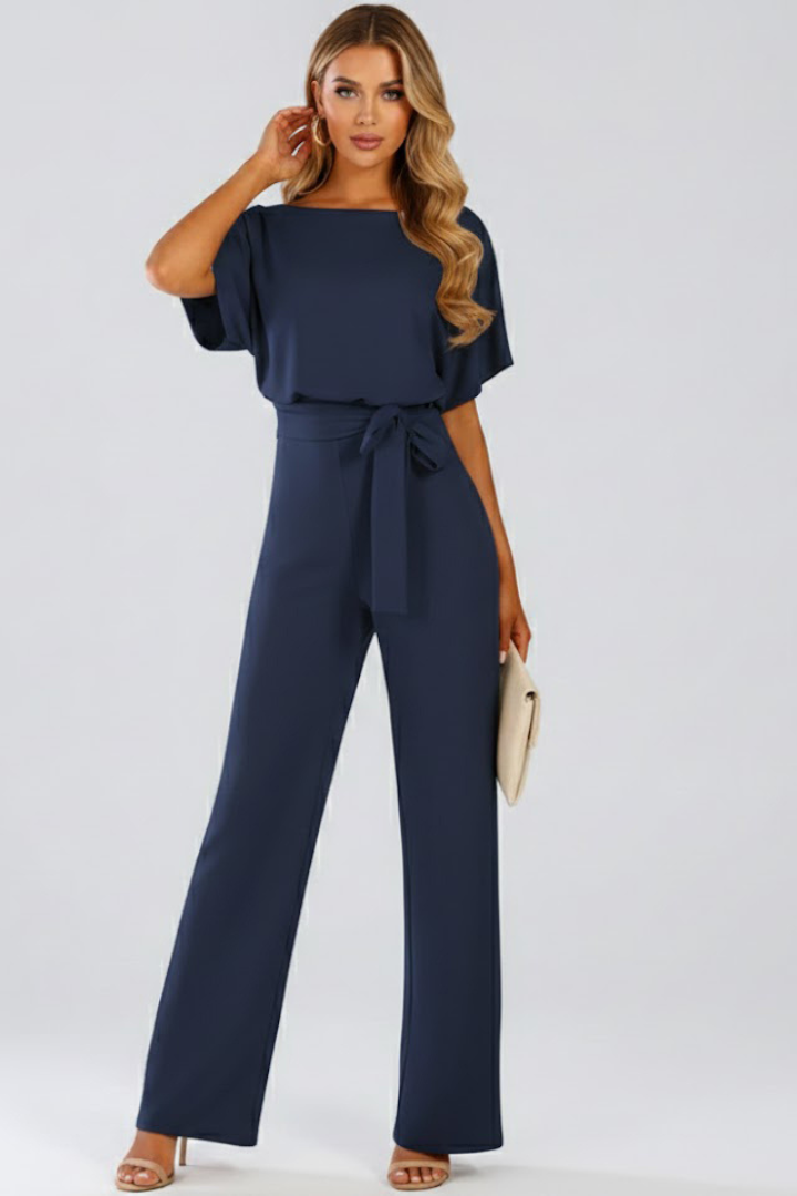 Olivia | Women's Belted Wide-Leg Jumpsuit