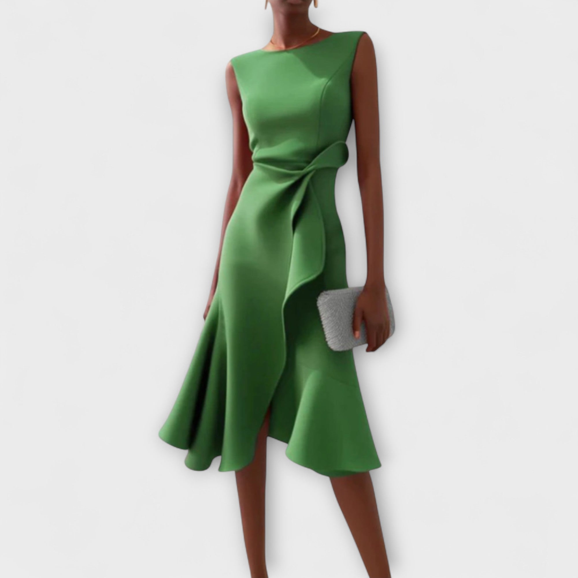 Beatrice | Women's Draped Asymmetric Midi Dress