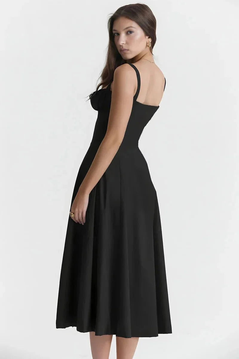 Mirabel | Women's Floral Corset Midi Summer Dress