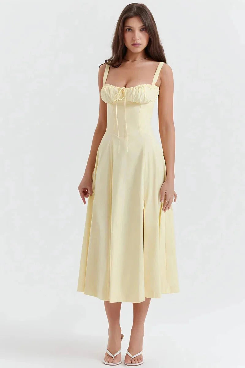 Mirabel | Women's Floral Corset Midi Summer Dress