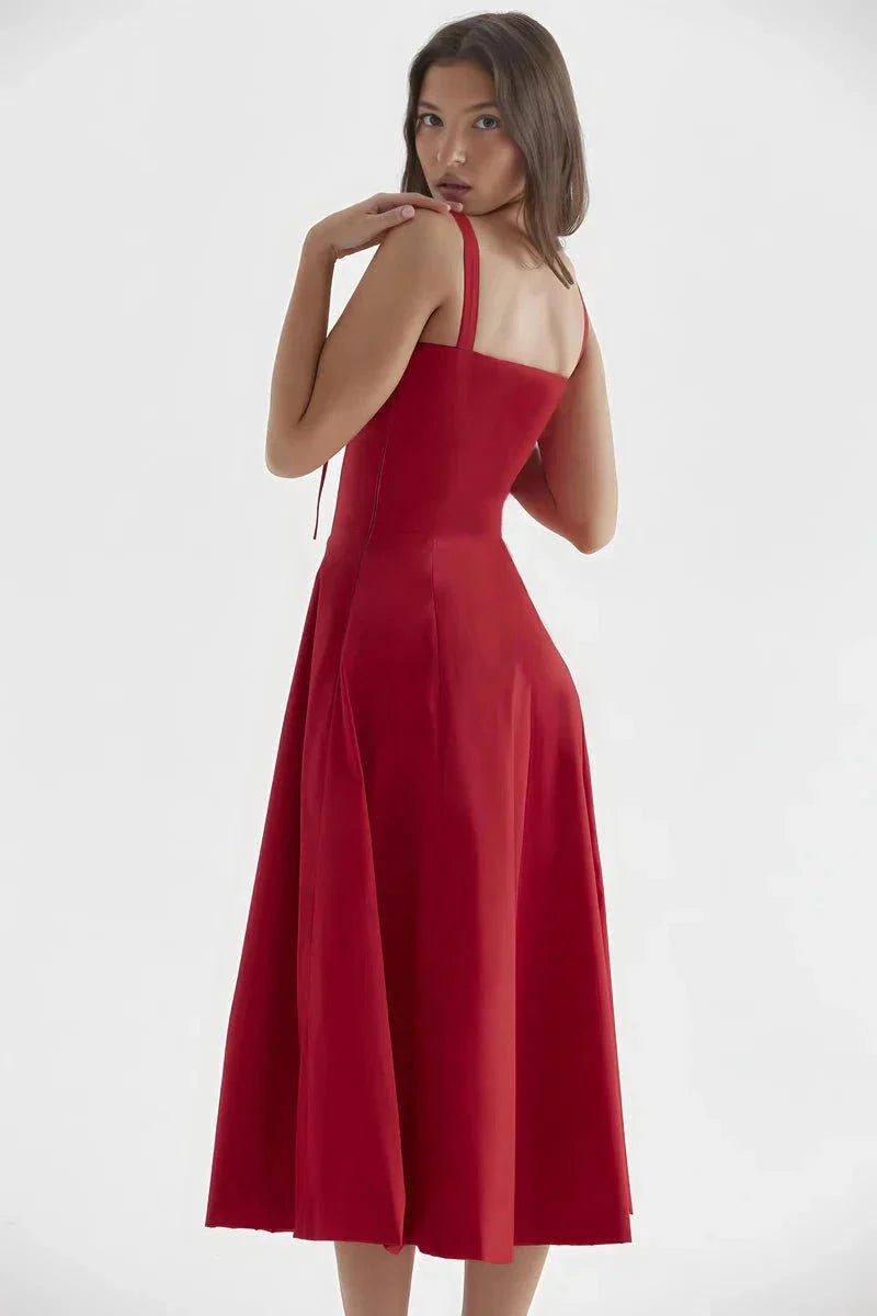 Mirabel | Women's Floral Corset Midi Summer Dress