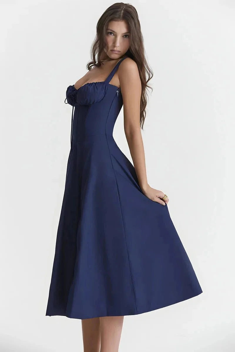Mirabel | Women's Floral Corset Midi Summer Dress