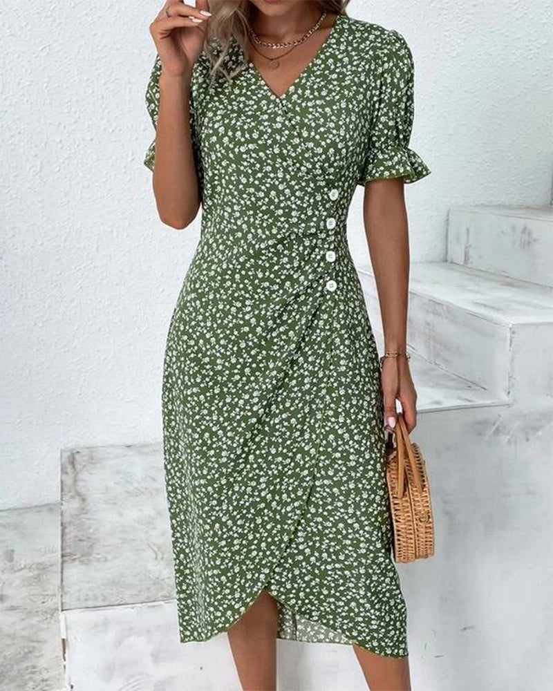 Winifred | Women's Floral V-Neck Midi Dress
