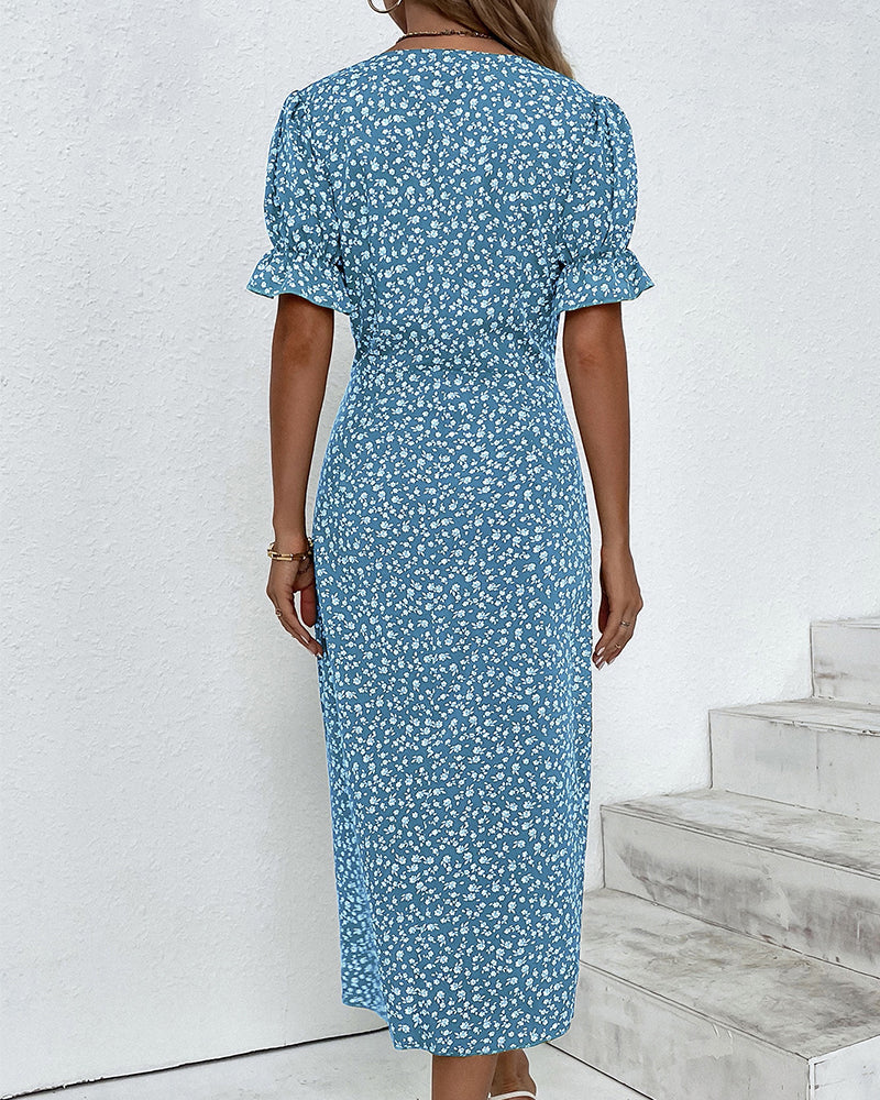 Winifred | Women's Floral V-Neck Midi Dress