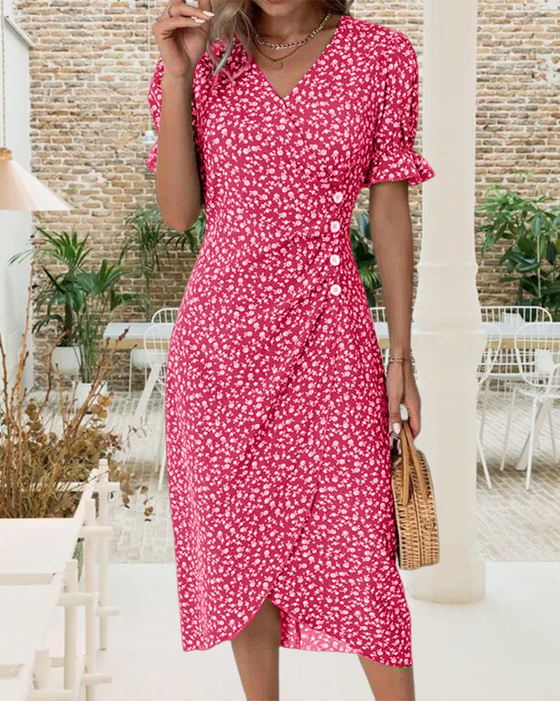 Winifred | Women's Floral V-Neck Midi Dress