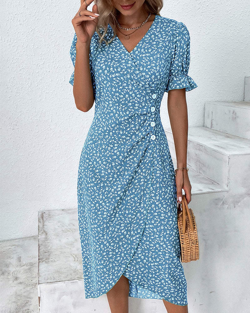 Winifred | Women's Floral V-Neck Midi Dress