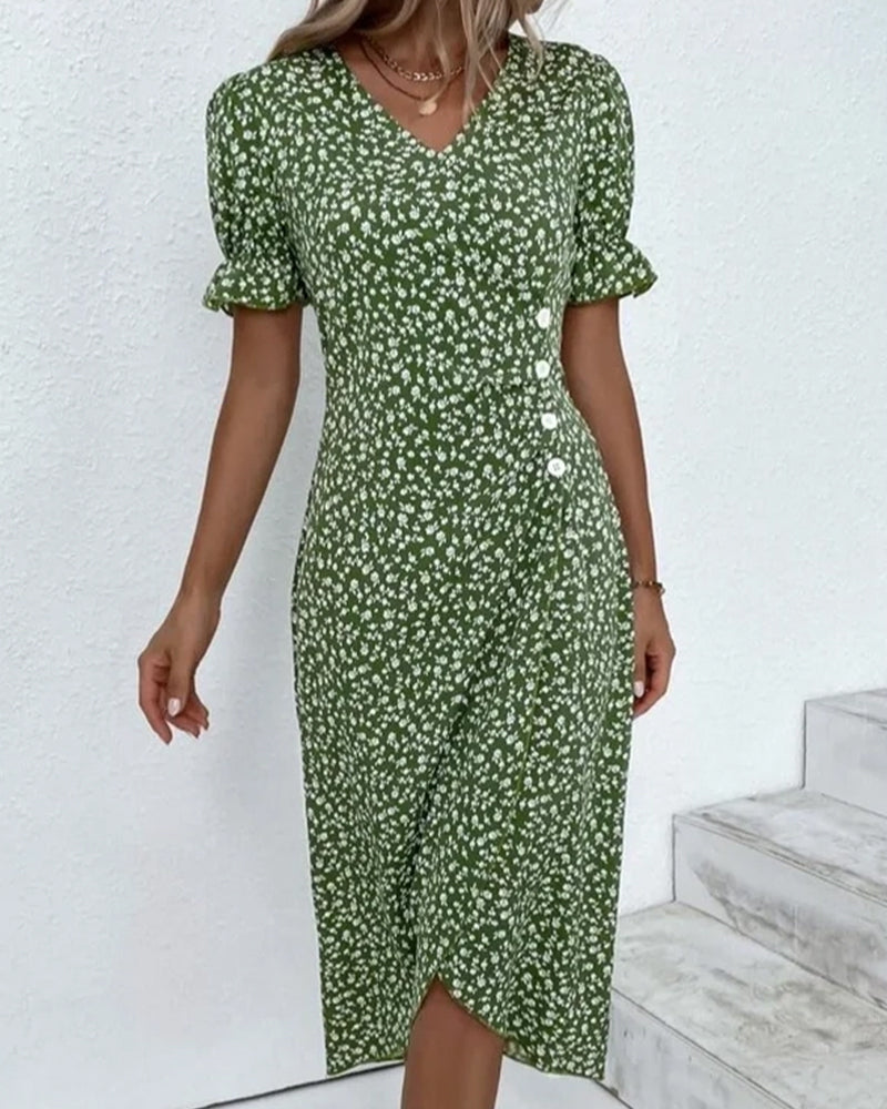 Winifred | Women's Floral V-Neck Midi Dress