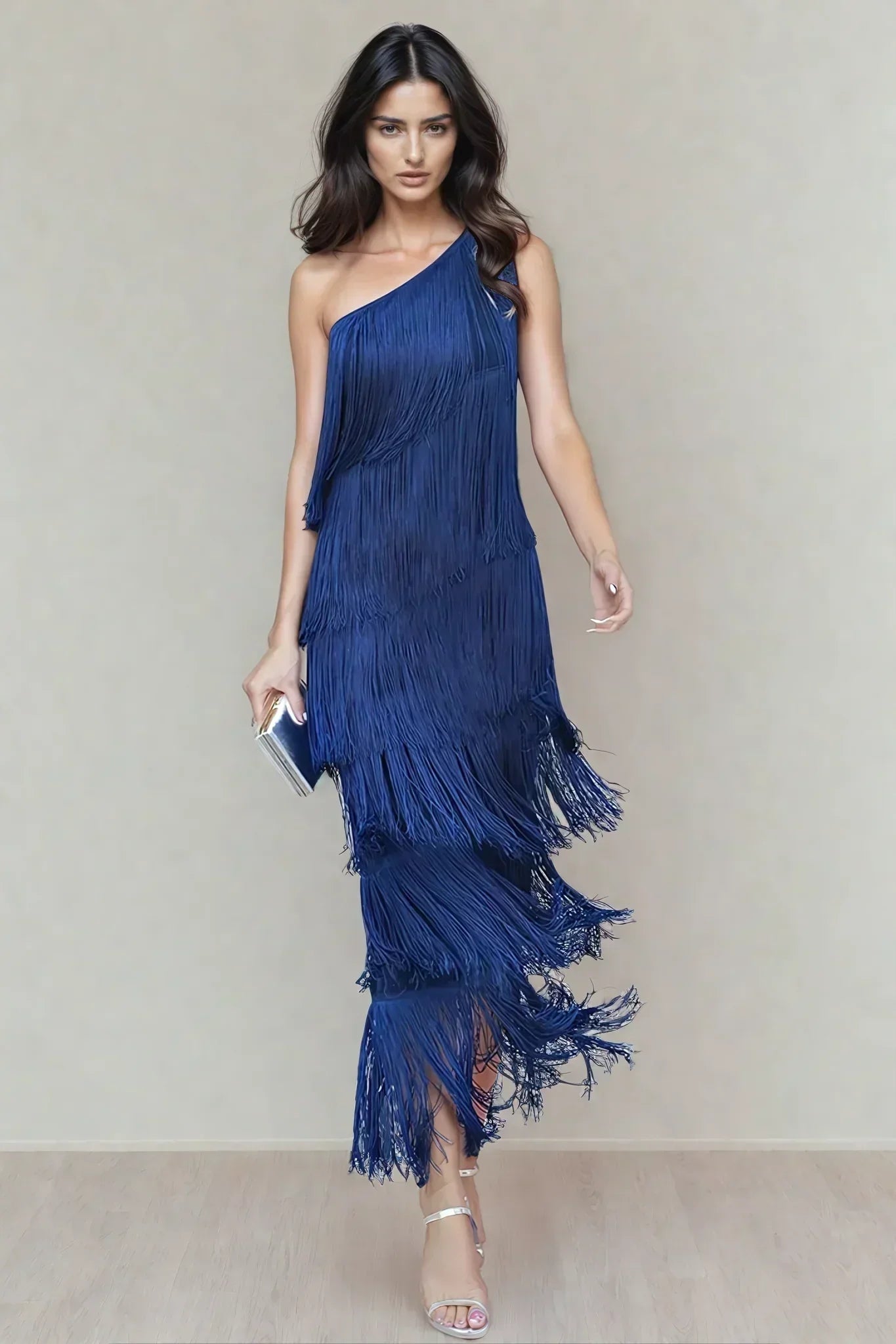 Margaux | Women's Fringed Asymmetric Maxi Summer Dress