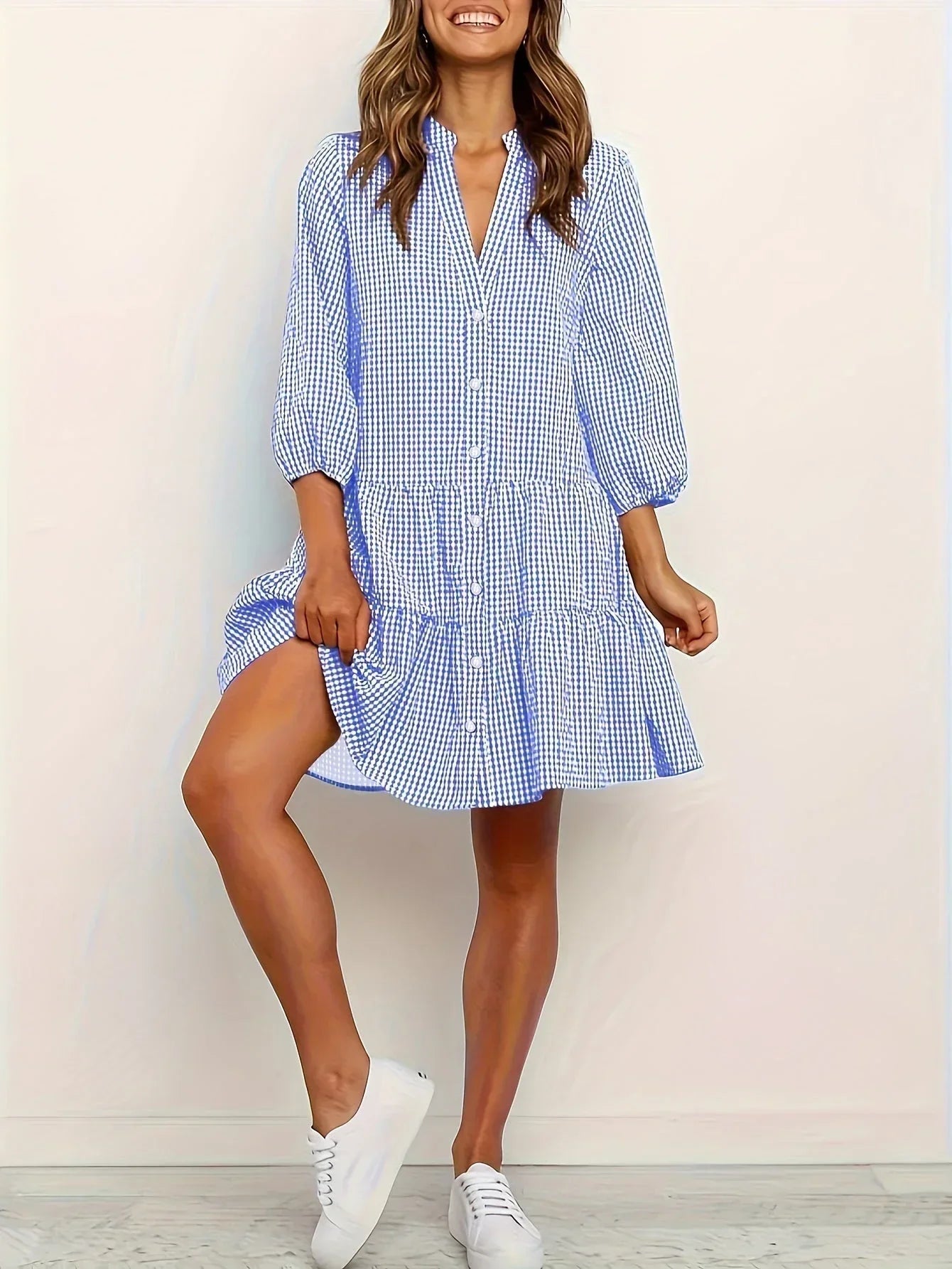 Colette | Women's Gingham Mini Summer Dress