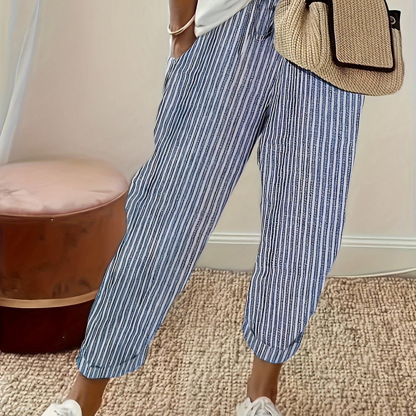 Rowena | Women's High-Waisted Wide-Leg Summer Trousers