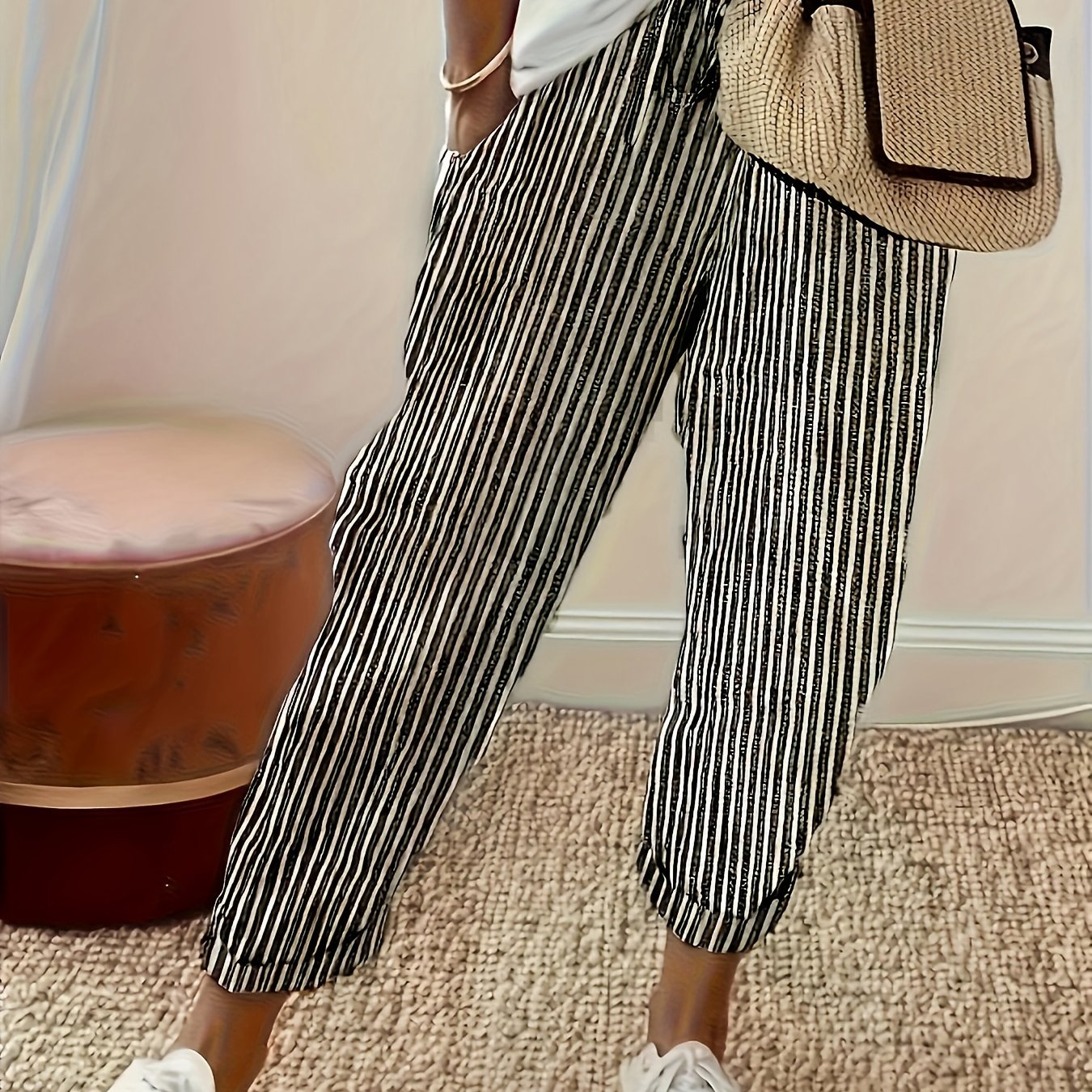Rowena | Women's High-Waisted Wide-Leg Summer Trousers