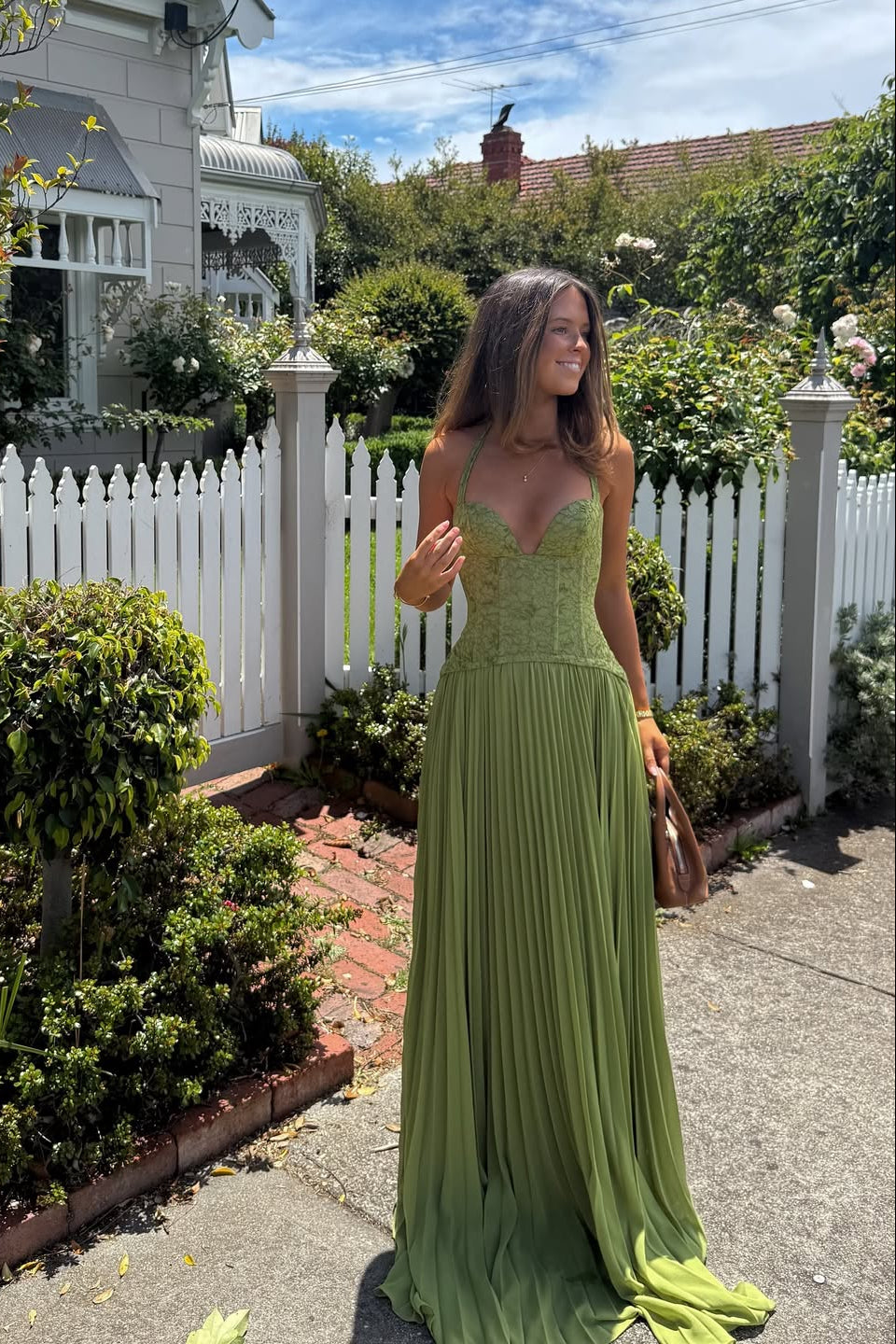 Genevieve | Women's Lace Corset Maxi Wedding Guest Dress